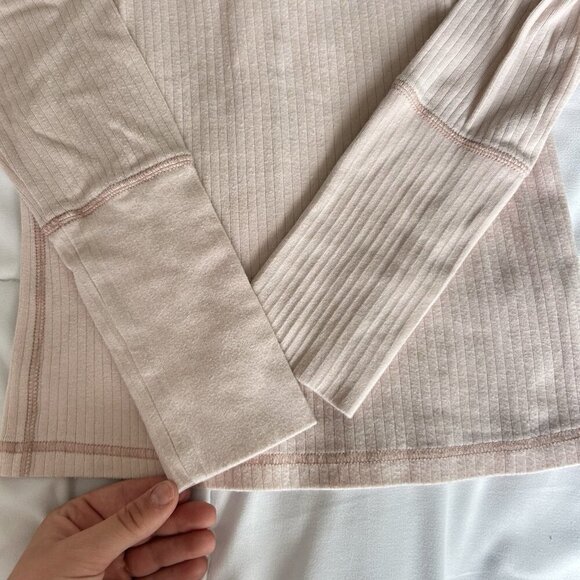 Intimately Free People Womens Medium M Light Pink Long Sleeve Layering Top Y2K - Picture 2 of 8